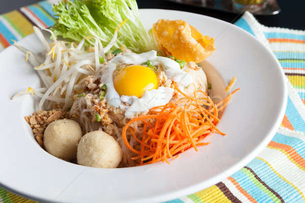 Thai Noodle Dish with Fried Egg Stock photo © arenacreative