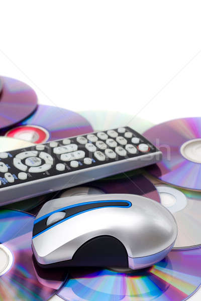 Acasă teatru montaj Control de la distanţă mouse-ul calculatorului pat Imagine de stoc © ArenaCreative