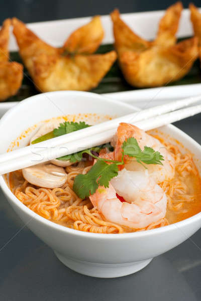Thai Noodle Soup with Prawns Stock photo © ArenaCreative