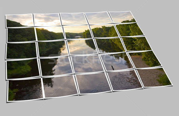 Sunset River Collage Stock photo © ArenaCreative
