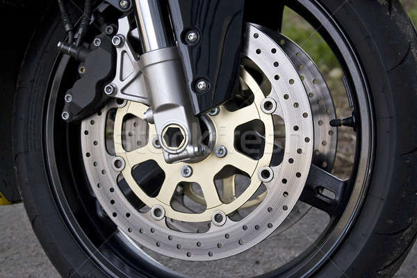 Motorkerékpár kerék részlet közelkép versenyzés elöl Stock fotó © ArenaCreative
