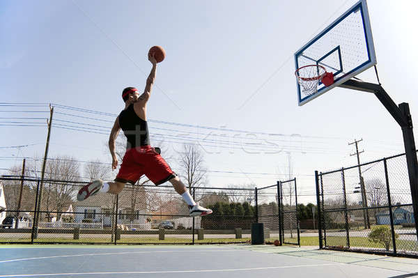 Man Dunking the Basketball Stock photo © ArenaCreative