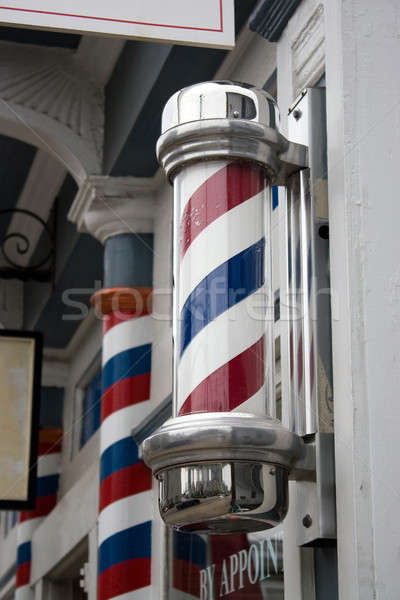 парикмахера магазин полюс старые антикварная красный Сток-фото © ArenaCreative