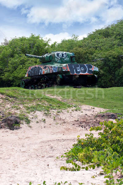 弗拉門戈 海灘 軍隊 坦克 老 商業照片 © ArenaCreative