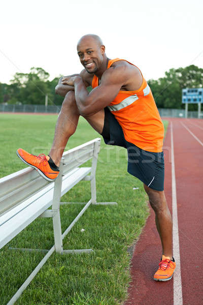 Brano runner african american uomo 30s Foto d'archivio © arenacreative