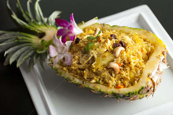 Thai ananász sült rizs frissen előkészített Stock fotó © arenacreative