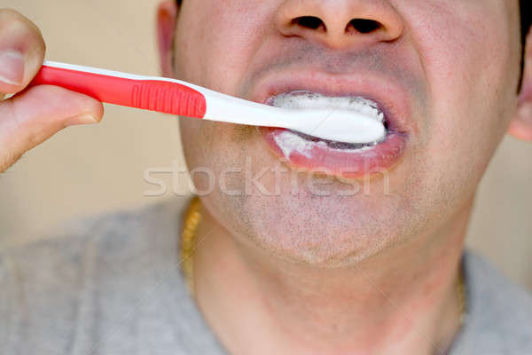 Brushing His Teeth Stock photo © ArenaCreative