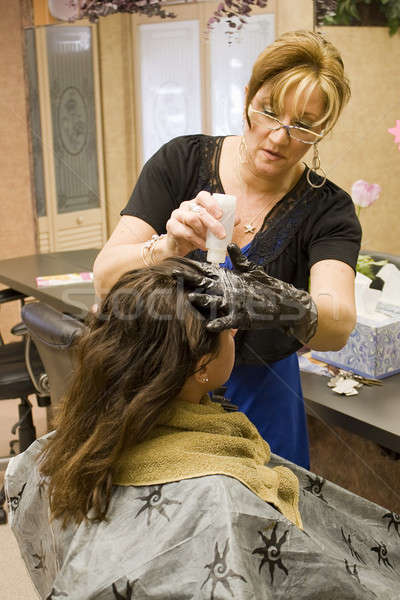 Hairdresser with Client Stock photo © ArenaCreative