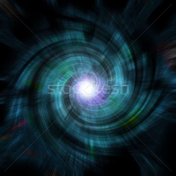 Stock photo: blue vortex spin