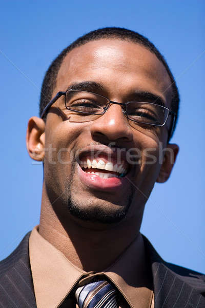 Szczęśliwy człowiek biznesu człowiek okulary Zdjęcia stock © ArenaCreative