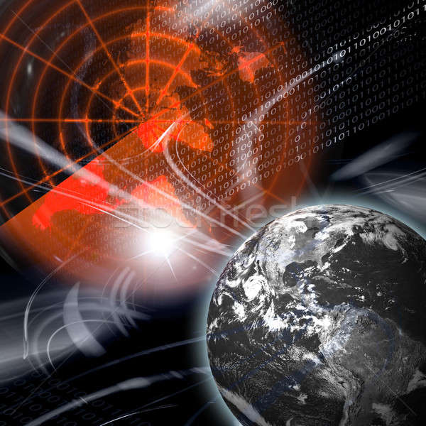 Globális kommunikáció montázs digitális kor élet Föld Stock fotó © ArenaCreative