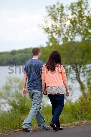 Couple Walking Down the Road Together Stock photo © ArenaCreative