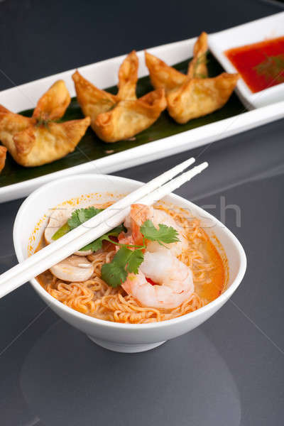 Thai Noodle Soup with Prawns Stock photo © ArenaCreative