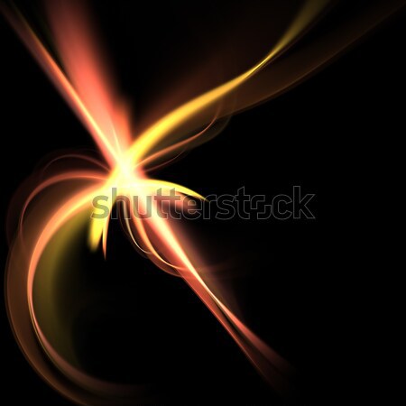 Absztrakt szikra fényes fellobbanás izolált fekete Stock fotó © ArenaCreative