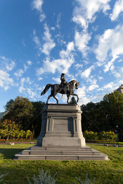 Stok fotoğraf: Boston · Washington · heykel · Massachusetts · kamu · bahçe