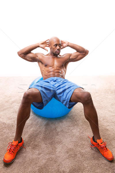 Adam kas egzersiz top model uygunluk Stok fotoğraf © ArenaCreative