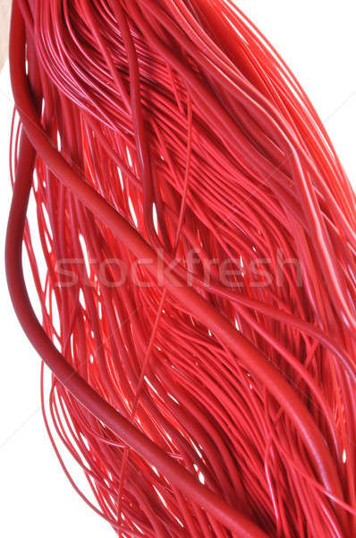Vermelho cabos abstrato projeto internet rede Foto stock © Arezzoni