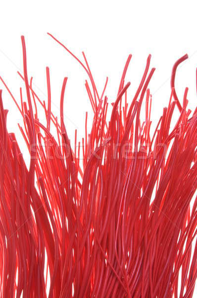 Stock photo: Red cables abstract global internet network