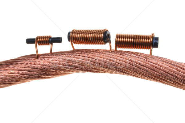 Stock photo: Copper coils and wires