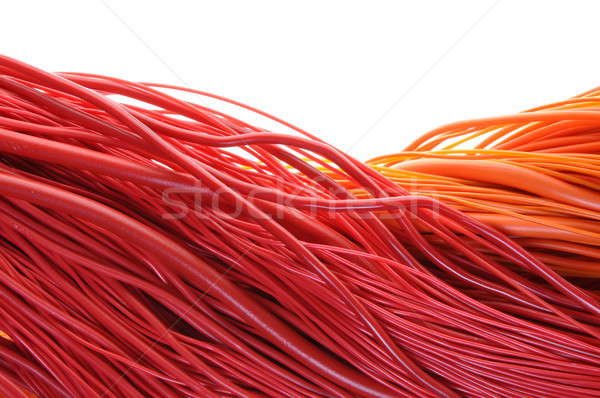 Red ordenador cables aislado blanco negocios Foto stock © Arezzoni