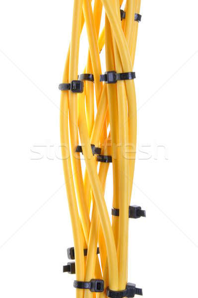 Resumen Internet red amarillo cables ordenador Foto stock © Arezzoni