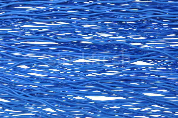 Bleu câbles résumé design internet réseau [[stock_photo]] © Arezzoni