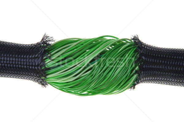 Stockfoto: Abstract · internet · netwerk · groene · kabels · computer