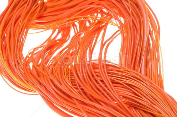 Pomarańczowy sieci komputera kabli streszczenie projektu Zdjęcia stock © Arezzoni