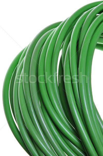 Stock photo: Green network cables