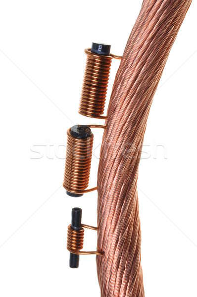 Copper coils and wires Stock photo © Arezzoni