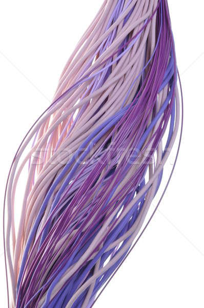 Bundles of purple computer cables Stock photo © Arezzoni
