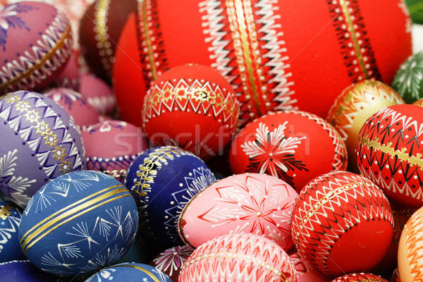 Renkli easter egg el boyalı boya yumurta Stok fotoğraf © Ariusz