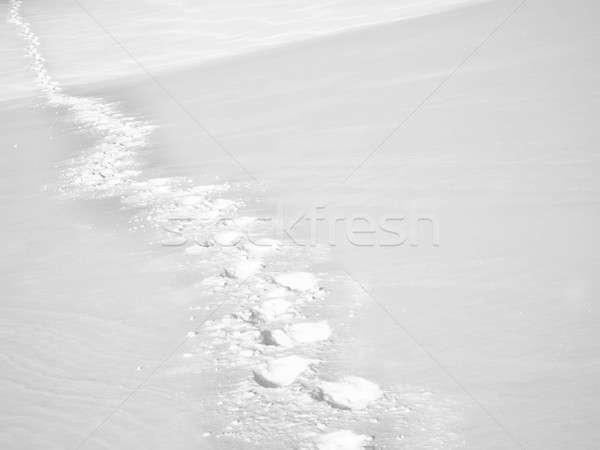 Neige blanche fraîches route fond montagne [[stock_photo]] © Ariusz