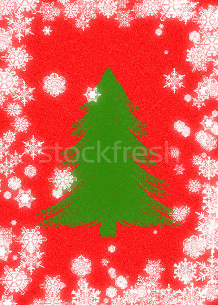 Noël arbre de noël fond vacances bonhomme de neige [[stock_photo]] © Ariusz