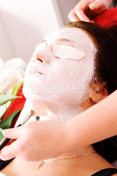 Masque détente salon de beauté femme femmes beauté [[stock_photo]] © Ariusz