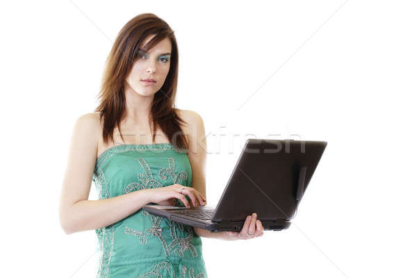 Woman-Laptop Stock photo © Ariusz