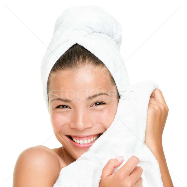 Fürdő szépségápolás nő nő mosolyog boldog érzés Stock fotó © Ariwasabi