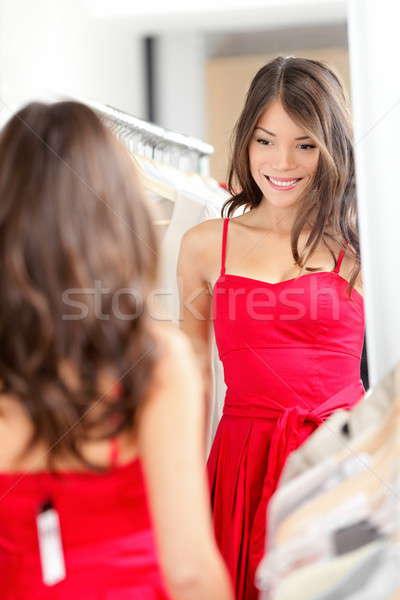 Stockfoto: Vrouw · jurk · kleding · mooie · jonge · vrouw · kleding