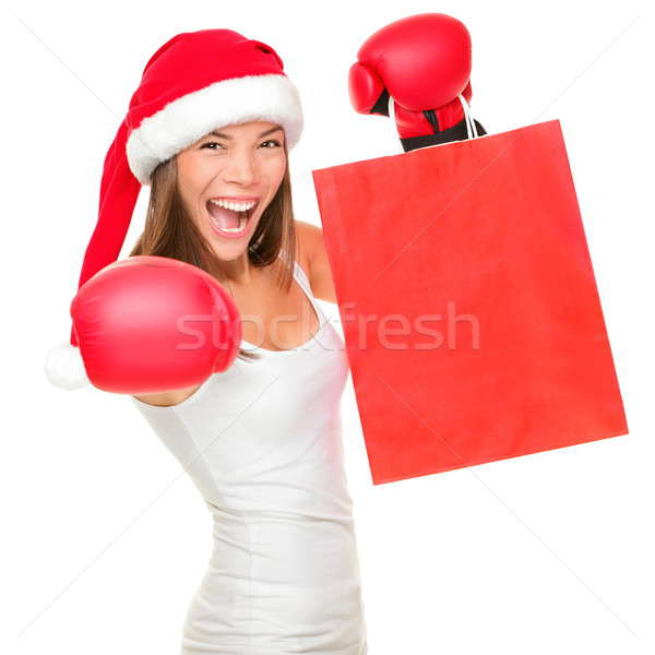 Boxing day shopping woman Stock photo © Ariwasabi