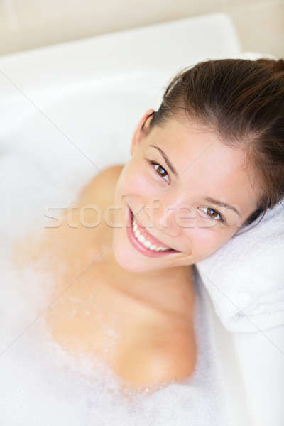 Vasca da bagno donna donna sorridente felice bagno Foto d'archivio © Ariwasabi