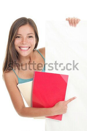 Einkaufstasche Frau schönen lächelnd glücklich halten Stock foto © Ariwasabi