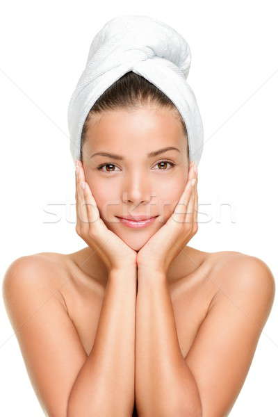 Fürdő bőrápolás szépség nő visel haj Stock fotó © Ariwasabi