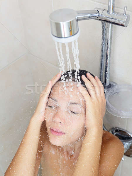 Сток-фото: женщину · душу · воды · лице