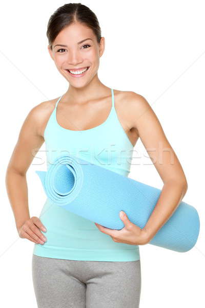 Exercita femeie de fitness gata antrenament în picioare Imagine de stoc © Ariwasabi