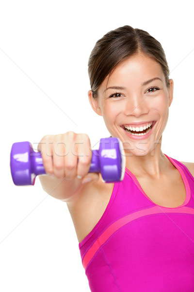 Kobieta fitness dopasować fitness dziewczyna uśmiechnięty szczęśliwy Zdjęcia stock © Ariwasabi