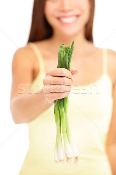 Yeşil soğan salata soğan uzun Stok fotoğraf © Ariwasabi