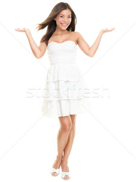 Stock photo: Woman showing