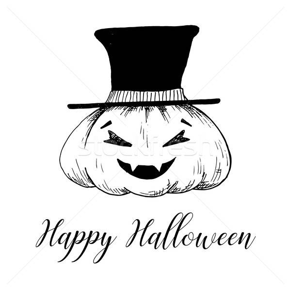 [[stock_photo]]: Vignette · heureux · halloween · texture · sourire