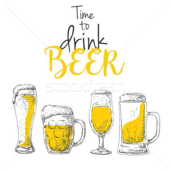 Foto stock: Cerveja · tempo · beber · lugar · texto