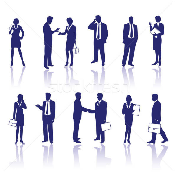 Business people silhouettes  Stock photo © arlatis